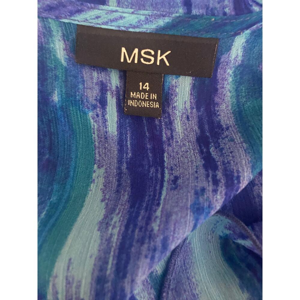 MSK Blue ruffle dress size 14 - Picture 5 of 8